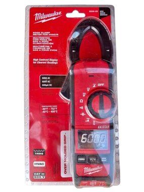 Milwaukee 2236-20 600A HVAC/R Clamp Meter With High Contrast Display Tool